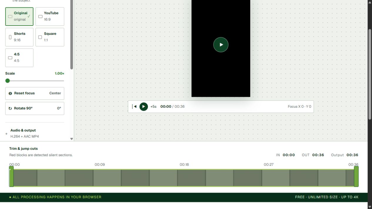 YourVideoTool compressor with a local video loaded and the target-size control visible